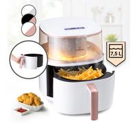 Klarstein Compact Air Fryer with Steam Function, Fast Heating 1500W Hot Air Fryers for Kitchens, 7.5L Digital Air Fryer XL, Touch Controls, Timer, Temperature Selection, 16 Cooking Programs to Airfry