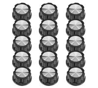 Air Fryer Timer Knob Control Plastic Black 6mm Hole 15pcs D Shaped