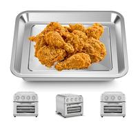Air Fryer Tray Replacement for Cuisinart TOA-26 TOA-28 Toaster Air Fryer Convection Oven, 10.7 * 9.8'' Non-Stick Mesh Air Fryer Stainless Steel Basket Wire Rack Accessories Parts, Dishwasher Safe
