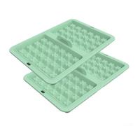 Air Fryer Waffle Insert Compatible for NJ AF300EU AF400EU AF451EU SL400EU AF500DE Models Non-Stick Silicone Waffle Baking Tray Multi-Purpose for Waffles Brownies Mini Cakes 2 Piece Set(light green)