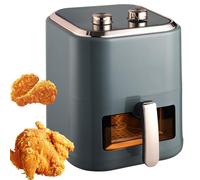 Air Fryer with Digital Display, 8 Functions, 1350W Power, Adjustable Temperature, Ideal for Healthy Home Cooking