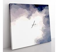 Air Glider in the Clouds in Abstract Modern Canvas Wall Art Print Ready to Hang, Framed Picture for Living Room Bedroom Home Office Décor, 50x50 cm (20x20 Inch)