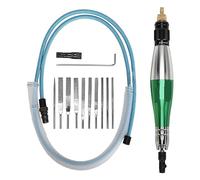 Air Hammer, 1/8'' Ultrasonic Micro Pneumatic Air Pencil Die Grinder Reciprocating Grinding File for Polishing and Deburring(Set 2 10pcs File)