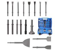 Air Hammer Bits Set - Air Chisel Bits, Punch Chipping Bits Set, Air Hammer Atachments for Tile Masonry Concrete Stone Demolition, Rust