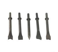 Air Hammer Chisel Set 5pcs 175mm Hex Shank Steel Bits for Bolt Removal Auto Repair Metalwork Demolition Workshop Tool Kit
