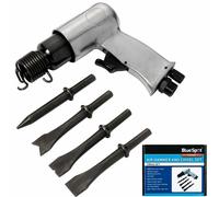 BlueSpot 15 PCE Air Die 150MM (6") Air Hammer/Chisel Set with Plastic Carry Case