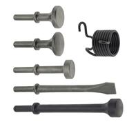 Air Hammer Chisel Steel Pneumatic Air Hammer Bit Set | 6pcs 10mm Shank Smoothing Tool Bits Kit Accessories With Spring