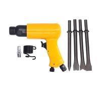 Air Hammer Kit Multifunction Pneumatic Chisel Set 3000BPM 66mm Stroke for Metal Cutting Body Repairs Aluminum Alloy Alloy Steel 1/4 Inch PT Inlet 3/8 Inch Pipe Intake