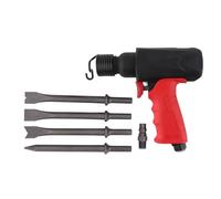 Air Hammer Kit, Pneumatic Impact Hammer Tool with 4 Chisels, 4500BPM Air Chisel for Metal Cutting and Body Repair, 1/4in PT Inlet Port, 3/8in Inlet Pipe