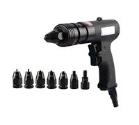 Air Hammer, Pneumatic Air Rivet Nut Gun Tool Short Barrel Air Hammer Kit Insert Thread Pull Setter Riveting Nuts Tool for M3 M4 M5 M6 M8 M10 M12 Nuts(400RPM with M8 M10)