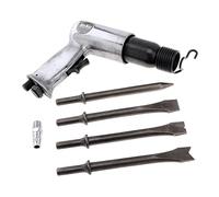 Air Hammer Professional Handheld Pistol Gas Shovels Small Rust Remover Pneumatic Tools with 4 Chisels Set 9190 190mm