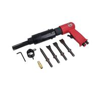 Air Hammer Tool Kit - 150mm Chisel & Needle Gun with 19 Pins, 4 Chisels, 120mm Air Needle Descaler for Rust and Paint Removal, Bolt Lock Mechanism