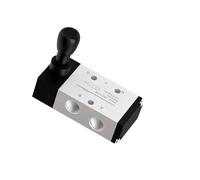 Air Hand Lever Operated 1Pcs 4H210-08 4H310-10 1/8 1/4 2 Position 5 Way Air Manual Valve Pneumatic Control Hand Lever Operated(Grass Green,4H310-10)