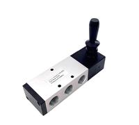 Air Hand Lever Operated 5/3 Way Spring Return Hand Lever Valve 4H430C-15S(1/4",Manual Reset)