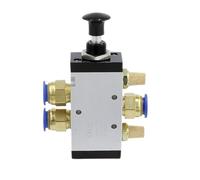 Air Hand Lever Operated Air Valve Switch Manual Hand Wrench 4H210-08 4H310-10 4H410-15 Pneumatic Control Pull 1/4" 2 Position 5 Port Plate Reversing(4H410-15,With-6mm-Fitting)