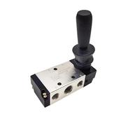 Air Hand Lever Operated Automatic Reset Air Pneumatic Control Valve 5/2 Through Manual Lever Operation(with 12mm Fittings,4H410-15Self-Locking)