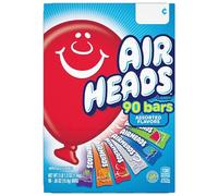Air Heads Assorted Chewy Candy 15.6g Bars Box Of 90