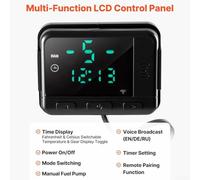 Air Heater Controller with Lcd Display Plus 433 Mhz Remote for 2kw/5kw/8kw Parking Heaters Compatible Having For Vevor Xmz-tb20/tb40/tb30/tb20 Pro/f-d/w-d/l-d/htb1 Series