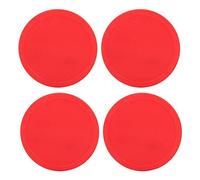 Air Hockey Puck, Durable Plastic Replacement Pucks, Hockey Table Accessories, 4 Pack for Family Game Nights, Party Entertainment, Arcade Centers