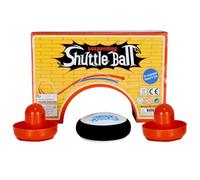 air-hockey Pucks - Mini Electric Floating Hockey | Novelty Tabletop Hover Puck With 2 Red Strikers Pushers | Top Paddles Small Tables For Children Board Game Toy Gift Kids Adults Indoors Outdoors