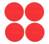 Air Hockey Pucks Plastic Durable Lightweight Replacements for Game Room and Home Tables Red Sizes S M L 4 Pack (Medium(75mm))