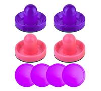 Air Hockey Toy Set Table Hockey Pucks Pusher Toy Set Goal Handle Paddle Replacement For Game Tables Ice Pucks