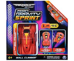 Air Hogs, Zero Gravity Sprint Wall Climber, USB-C Rechargeable Wall Racer, Red Indoor RC Car, Over 10.2cm, Kids’ Toys for Ages 4 and up