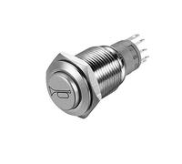 Air Horn Button Switch,12V 24V Moto Horn Button Switch Momentary Push Button Switch, LED Metal Toggle Switch Start Button Switch 16mm Car Power Push Button Switch Reset Horn Button Switch