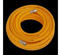 Air Hose 10m x Ø10mm Hybrid High-Visibility with 1/4"BSP Unions