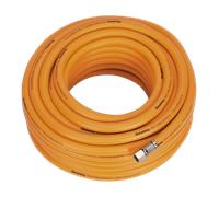 Air Hose 20m x Ø8mm Hybrid High-Visibility with 1/4"BSP Unions - Sealey AHHC20 N
