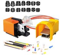 Air Hose Crimping Tool, 0.5-0.7Mpa Air Powered Wire Terminal Crimper Plier Machine, with 14 Sets, Range: 6-35mm², for Electrical Work