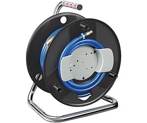 Air Hose Drum 20 Meters | Made in Austria | Brennenstuhl 1127020010 | Hose 20 m, Ø-6/12 mm | Hose Reel Compact, Solid & Robust | Maximum Hose Pressure 15 bar