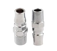 Air Hose Fitting 2PCS BSP Air Coupler Male Quick Release Airline Pipe Connector Hose Tail for Compressor Tools (PM20-1/4)