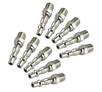 Air Hose Fitting SUPERTOOL 1/4" Airline Connectors BSP Quick Release Male Female Air Coupler Hose Tail for Compressor Tools (Pack of 10)