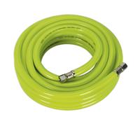 Air Hose High-Visibility 10m x Ø10mm with 1/4"BSP Unions - Sealey AHFC1038 New