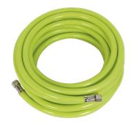 Air Hose High-Visibility 10m x Ø8mm with 1/4"BSP Unions - Sealey AHFC10 New