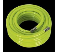 Sealey Air Hose High-Visibility 15M X 10mm With 1/4"bsp Unions