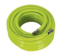 Air Hose High-Visibility 15m x Ø10mm with 1/4"BSP Unions - Sealey AHFC1538 New
