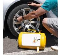 Air Hose Kit for Portable Air Tanks - Includes Valve, Tire Chuck, | Pressure Gauge, Manifold & 25ft Reinforced PVC Hose - Compatible with 1/4"