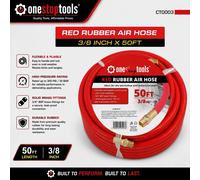 Neilsen 50ft Rubber Air Hose 3/8 BSP 300 PSI Compressor Airline Heavy Duty