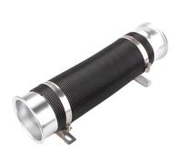 Air Hose Pipe for Car Cold Air Turbo Intake Inlet Pipe Adjustable Flexible Duct Tube Hose Cold Feed Duct Pipe76MM Pipe(Silver)