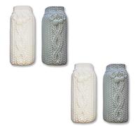 Air humidifier 4-piece set made of ceramic pullover flat for attaching to radiator, heater, water evaporator diffuser a1659