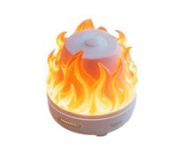 Air Humidifier Portable Speaker Essential Oil Diffuser with Simulation Flame Light for Nursery Bedroom Desktop