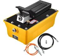 Air Hydraulic Foot Pump with 2.3L Fuel Tank, 10000 PSI, Single Acting, Includes 200cm Oil Pipe & Spray Gun for Auto Repair and Oil Rigging