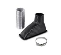 Air intake 1pcs Universal Car Front Bumper Admission Air Turbo Intake Pipe Kit ABS Turbine Inlet Funnel(Square)