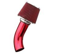 Air Intake Breather Hose Pipe Universal 76mm Car Head Filter Intake Pipe Filter Cold Air Filter Pipe Kit(Red)