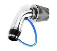 Air Intake Filter Air Filter Pipe Kit Automobile Refitted 76mm High Flow Intake Air Pipe Filter Mushroom Head Intake Hose Pipe(Silver)