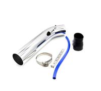 Air Intake Filter Aluminum Cold Air Intake 3 Inch Air Intake Bend Piping Universal Car 76mm Air Filter Induction Tube Pipe Kit Intake Breather Pipe(Silver)