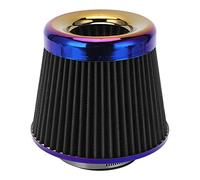 Air Intake Filter,Car Intake Air Filter 3in/76mm High Performance Washable Reusable Cone Universal Accessory(black)