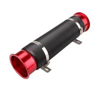 Air Intake Flexible Pipe Hose Universal Car Cold Air Turbo Intake Inlet 76MM Pipe Adjustable Flexible Duct Tube Hose Cold Feed Duct Pipe RS-BOV090(Red)
